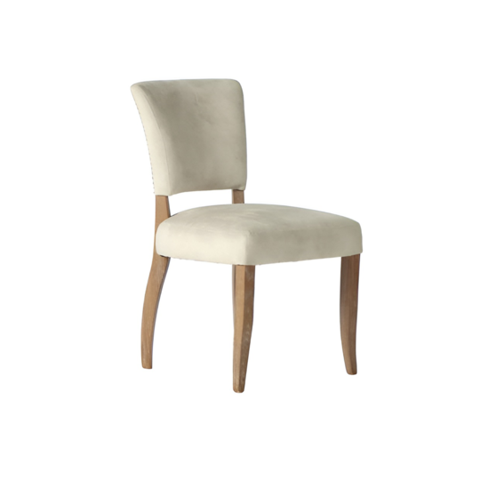 Derringer Dining Chair - Eskimo Velvet with Studs